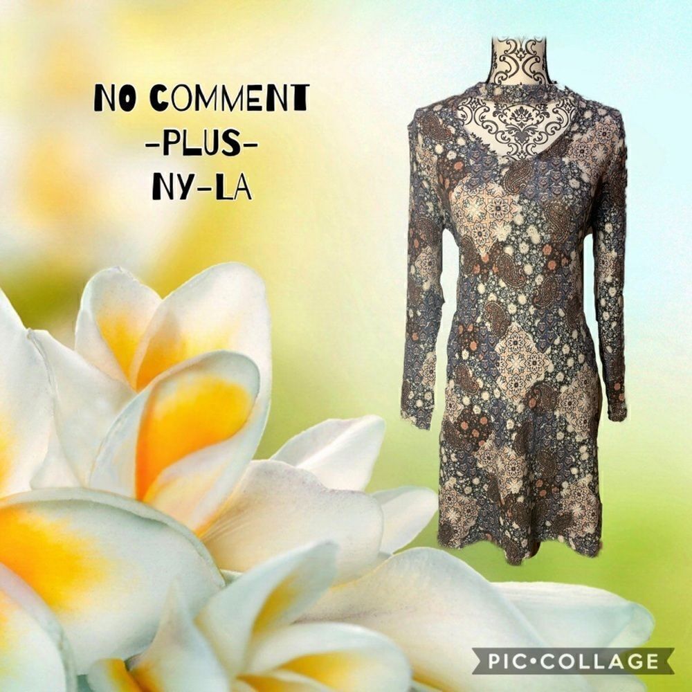 No comment 1X longsleeve dress